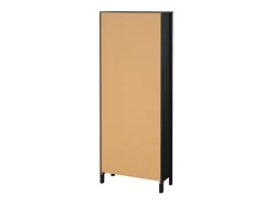 Vitrina*Dmora Vitrina Dvecch, Aparador expositor, Vitrina multiusos, Aparador sala, 78x33 h199 cm, Preto