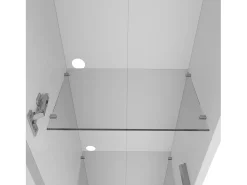 Hot ModernLuxe Vitrine 40×29×170 cm - iluminação LED multicolor com controle remoto - divisórias de vidro - Branco