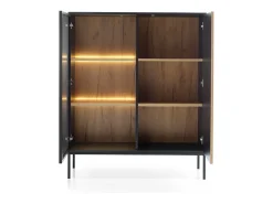 Vitrine AMBIHOME ANNA 02 - Carvalho Wotan, C104xA126xP39cm^ Vitrina