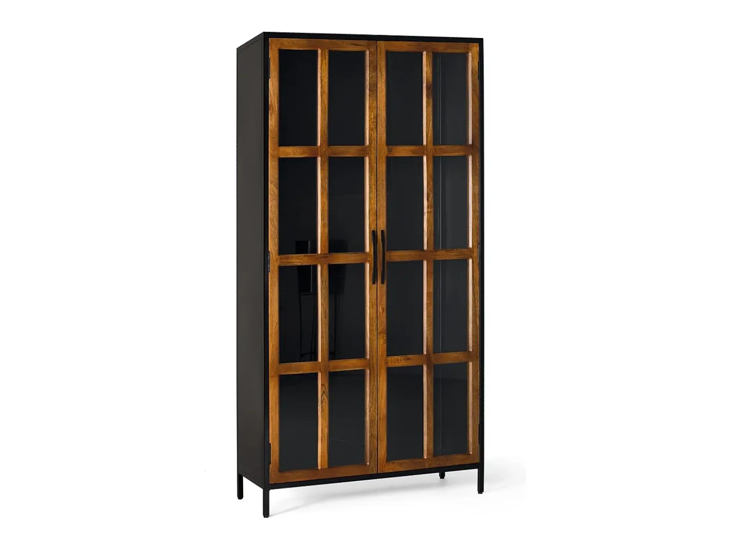 Vitrina*Giner y colomer Vitrine com 2 compartimentos em estrutura metálica e estrutura de metal Castanho
