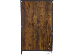 Vitrina* Vitrine com iluminação LED, vitrine independente, armário com 2 gavetas, com painel de acrílico, 80x40x138 cm, marrom Castanho