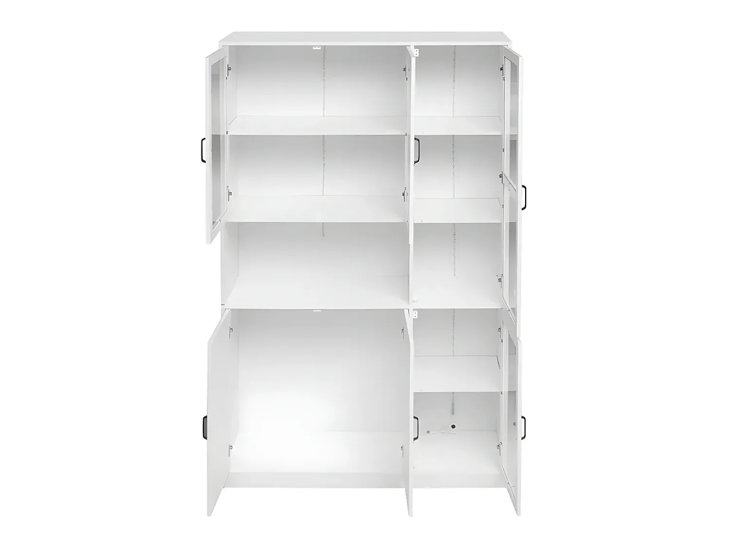 Sale ModernLuxe Vitrine com iluminação LED - prateleiras com 6 portas - A 200cm - Branco