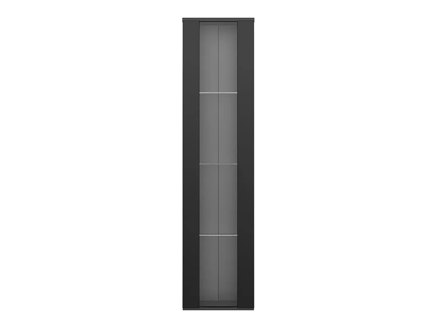 Hauss Spole Vitrine com porta em acrílico e iluminação LED - prateleiras em vidro - 40 x 29 x 170 cm^ Vitrina