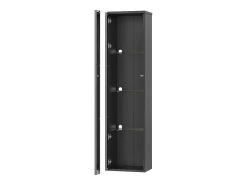 Hauss Spole Vitrine com porta em acrílico e iluminação LED - prateleiras em vidro - 40 x 29 x 170 cm^ Vitrina