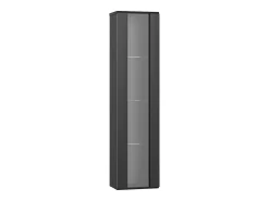 Hauss Spole Vitrine com porta em acrílico e iluminação LED - prateleiras em vidro - 40 x 29 x 170 cm^ Vitrina