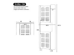 Outlet Merax Vitrine de canto laqueada - 63,5 x 45 x 157,5 cm - com LEDs + 2 portas + prateleira - MDF - branca Branco