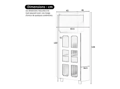 Hauss Spole Vitrine de canto preta - Com iluminação LED e 2 portas de vidro^ Vitrina