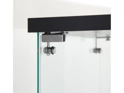 Vitrina* Vitrine de Vidro - 3 Prateleiras - Com LEDs, Luz e Trava, Preta Preto