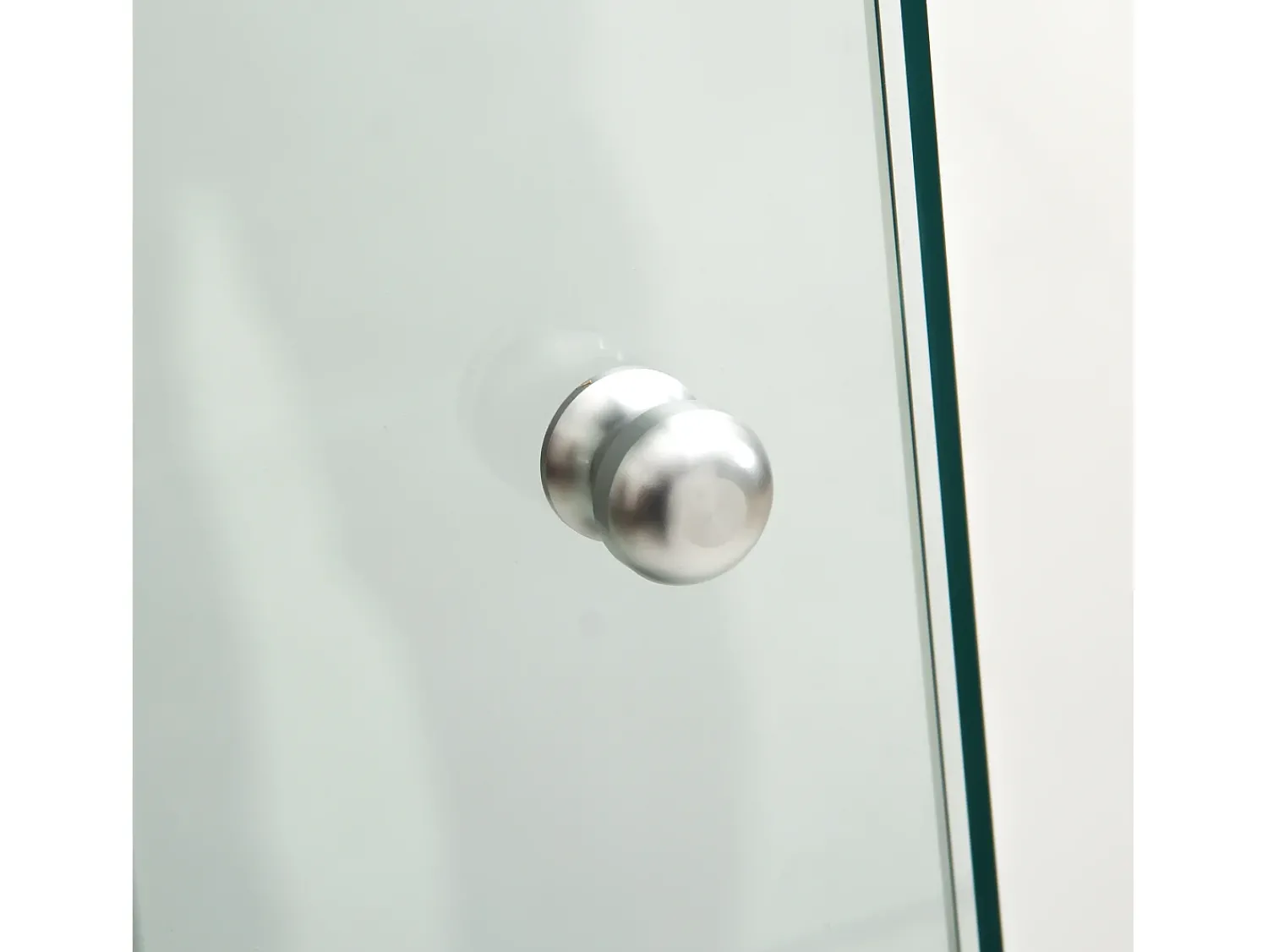 Vitrina| Vitrine de vidro com 1 porta e fechadura, para sala de estar, branca com luz e espelho, 164x42,5x36,5 cm Branco