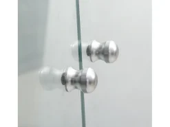 Vitrina| Vitrine de vidro com 4 prateleiras, vitrine de 2 portas com luz e fechadura, preta Preto