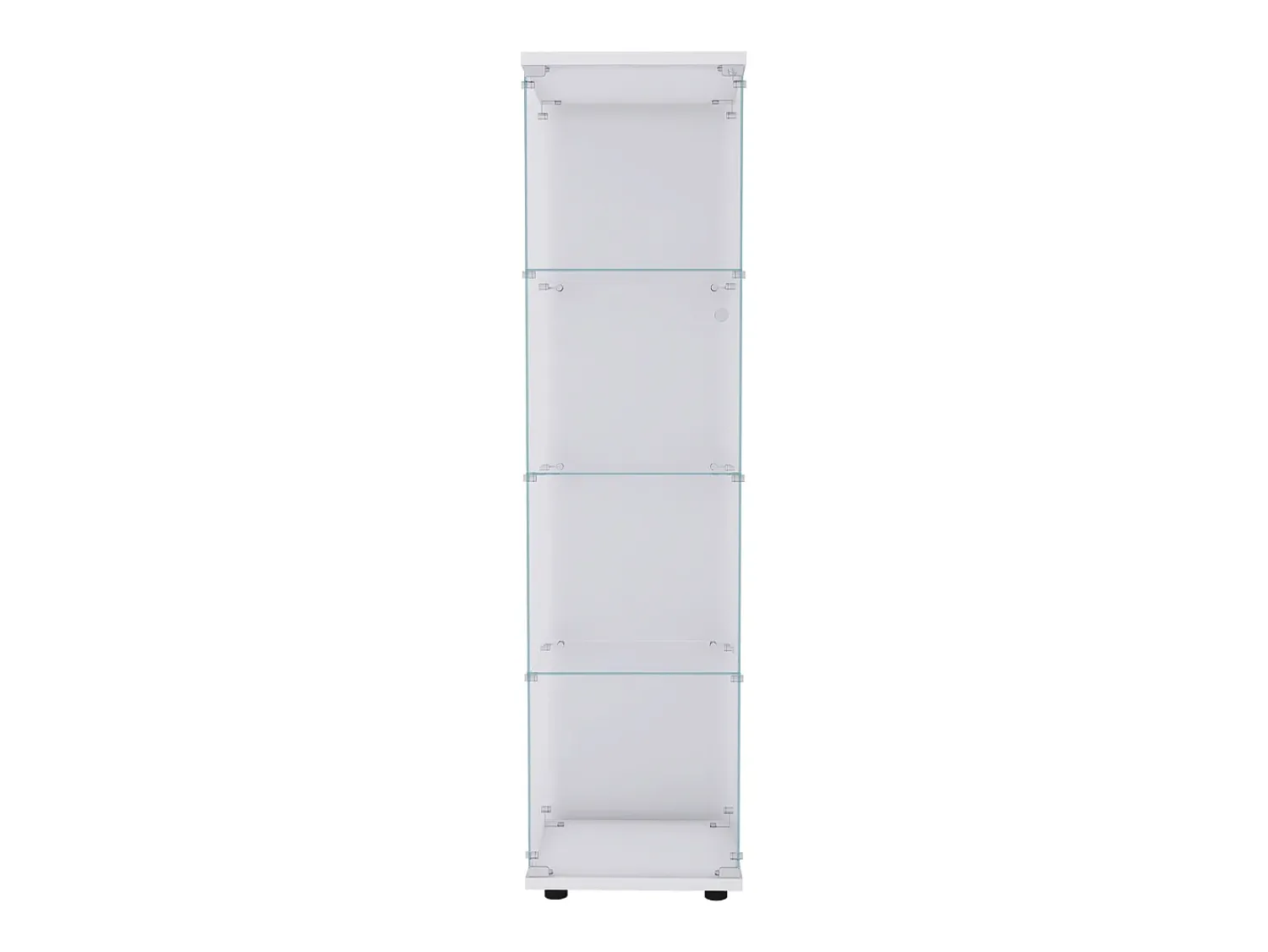 Vitrine de vidro com 4 prateleiras e 1 porta, 164x42,5x36,5 cm, armário de coleção, , transparente^ Vitrina