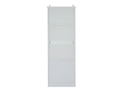 Vitrine de vidro com iluminação LED, 2 portas e 2 gavetas, 60x35,5x165cm, branca^ Vitrina