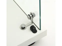 Vitrina* Vitrine de vidro com parede dupla, 40*86*36,5 cm, com fechadura antifurto e iluminação LED, branca. Branco