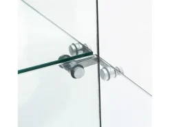 Vitrine de vidro de 163,9 x 36,49 x 80,49 cm, com prateleiras e iluminação LED, armário de curiosidades com porta dupla^ Vitrina