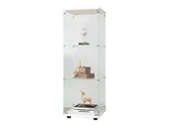 Vitrine de vidro GAHRELPER – 3 prateleiras, 1 porta, vidro temperado, , 42x36x125 cm^ Vitrina