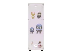 Vitrina* Vitrine de vidro GAHRELPER – 3 prateleiras, 1 porta, vidro temperado, luz LED, preta, 42x36x125 cm Branco