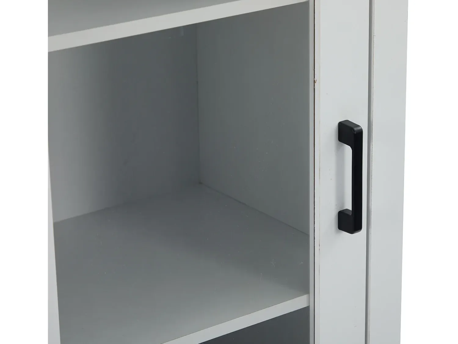 Vitrina*ModernLuxe Vitrine LED moderna 50x35x178 cm - com iluminação LED - 1 gaveta - 1 porta de vidro - 5 compartimentos - Branco