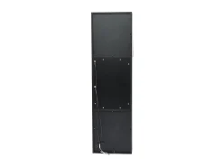 Vitrina* Vitrine preta brilhante com iluminação LED - Armário alto para sala de estar - Armário de armazenamento - 45x35x160 cm Preto