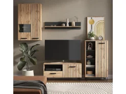 Clearance Vicco Wandgarderobe carvalho wotan 43x26.6x110 amber Natural escuro