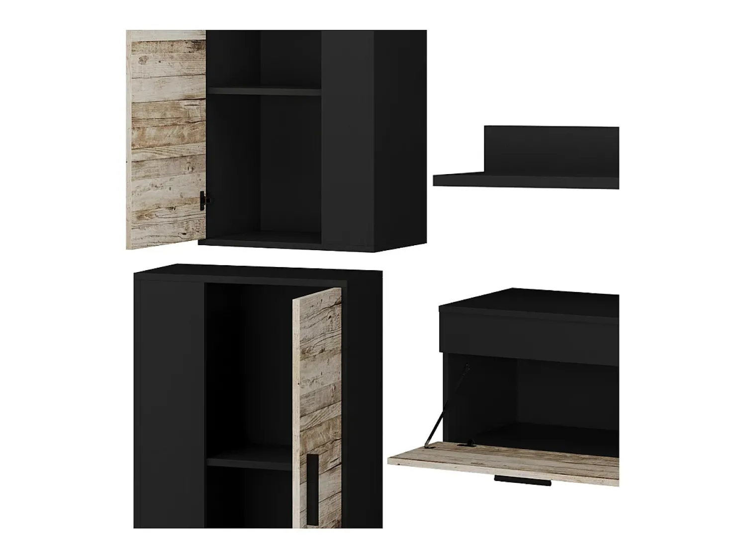 Vicco Wohnwand antracite/bege 139.8x35.4x38.9 berno^ Móvel De Tv