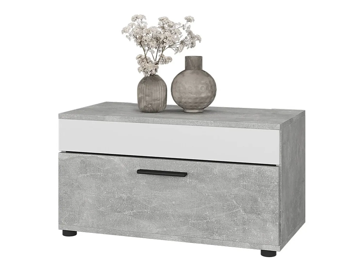 Vicco Wohnzimmerschrank concreto/branco 70.8x35.3x38.9 berno^ Prateleira