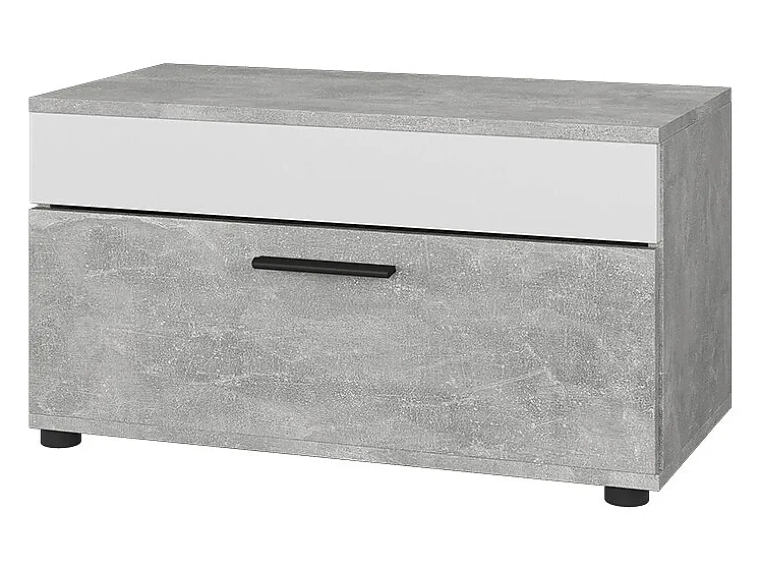 Vicco Wohnzimmerschrank concreto/branco 70.8x35.3x38.9 berno^ Prateleira